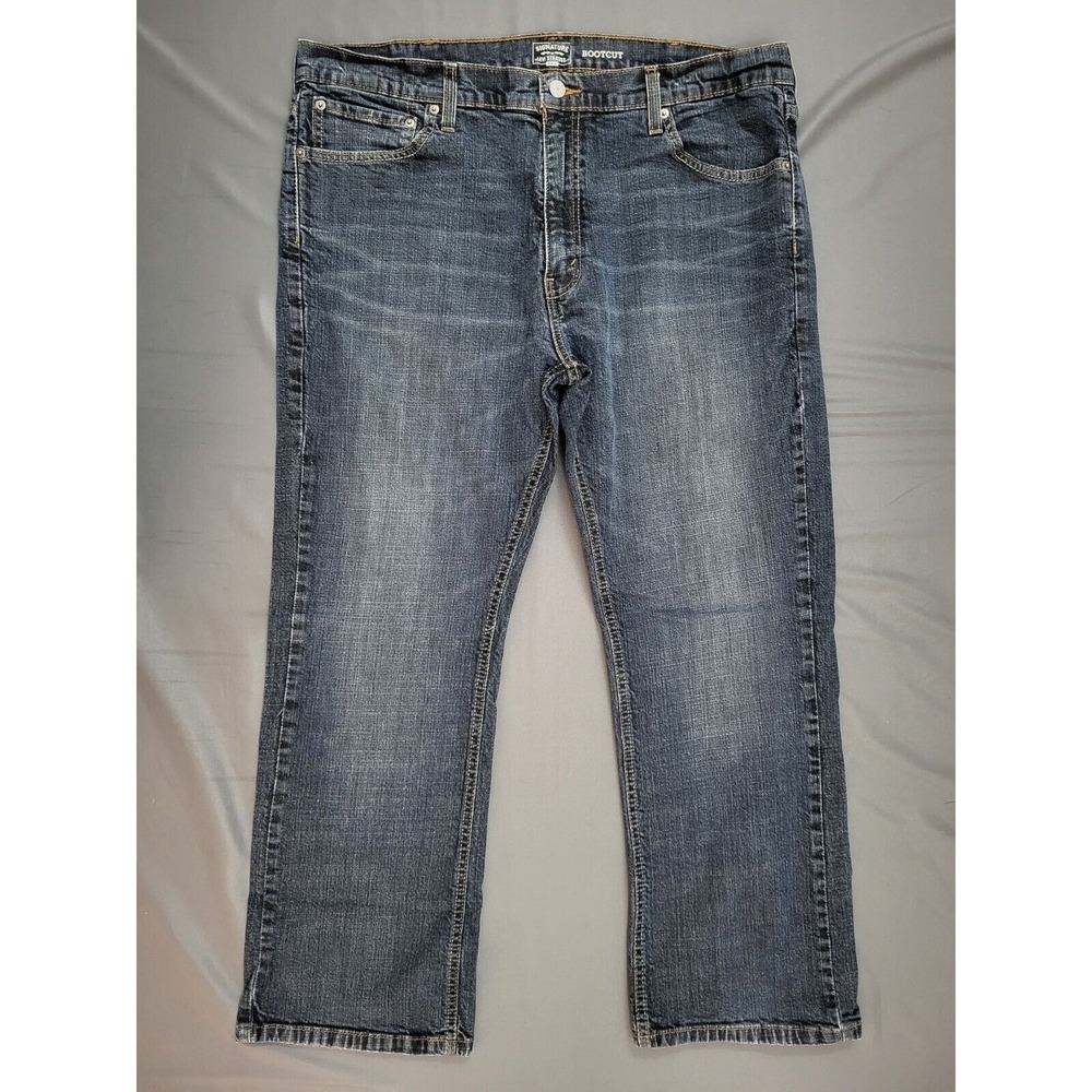 Signature by Levi Strauss‎ Gold Label Mens Bootcut Jeans Dark Wash Blue Size 40